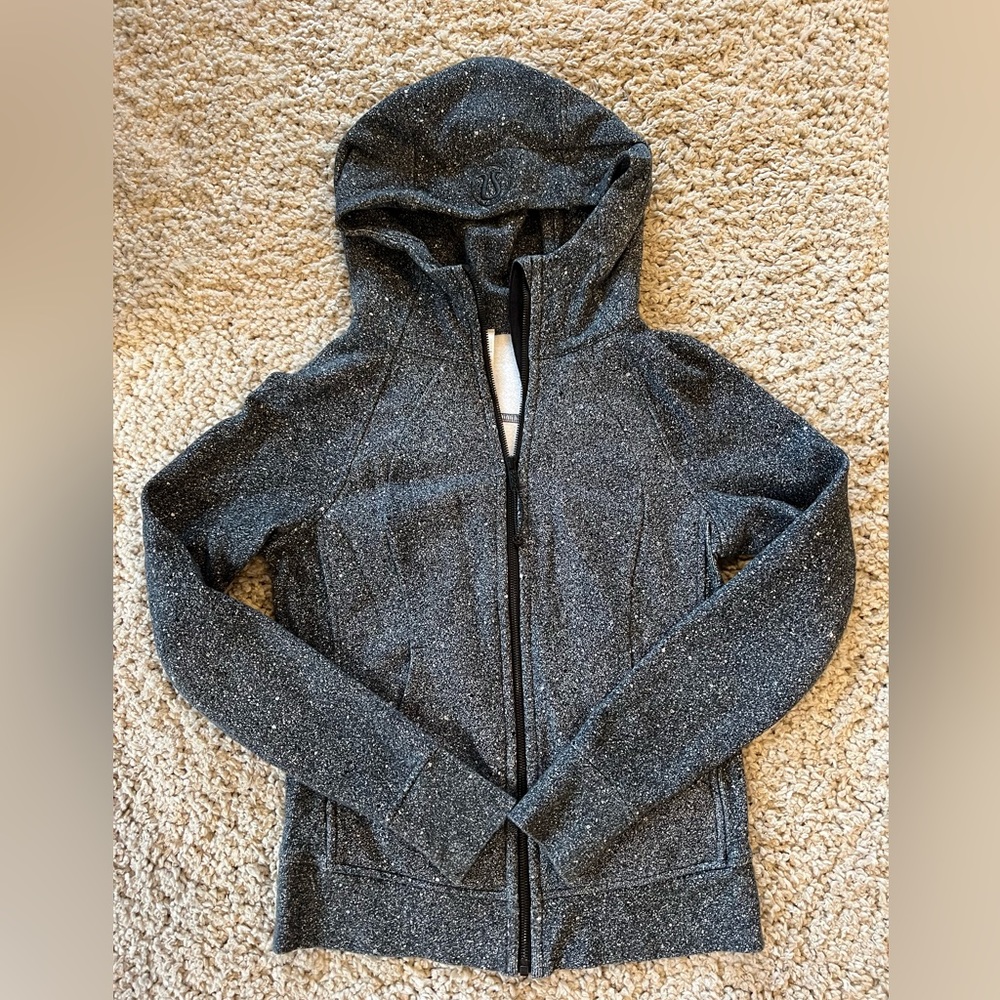 Lululemon grey speckled zip up hoodie